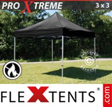 Reklamtält FleXtents Xtreme 3x3m Svart, Flammhämmande